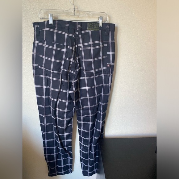 Vintage Dogpile Men’s Big Check Navy Pants Size 36 Flannel Feel Made in USA - Picture 3 of 8